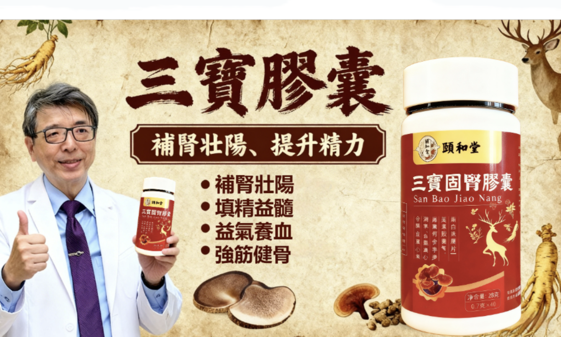 三寶固腎膠囊，男人的加油站！讓你健康每一天!